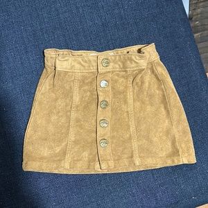 Suede-like Skirt with Adjuster